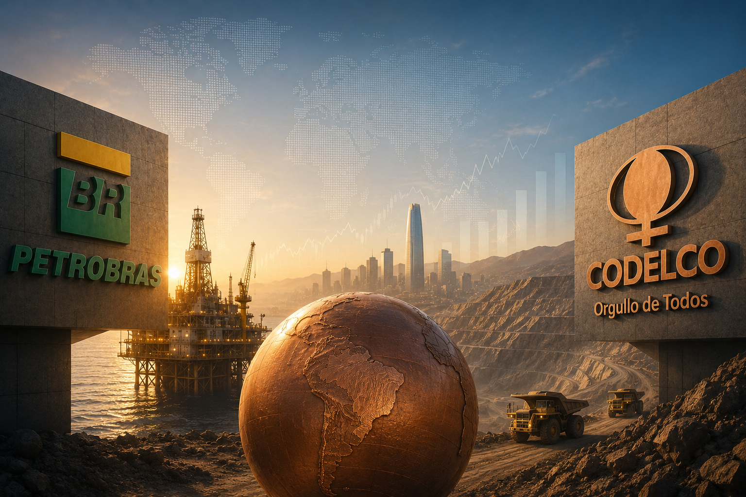 Petrobras y Codelco: apertura de capital, mercados internacionales y minería del cobre